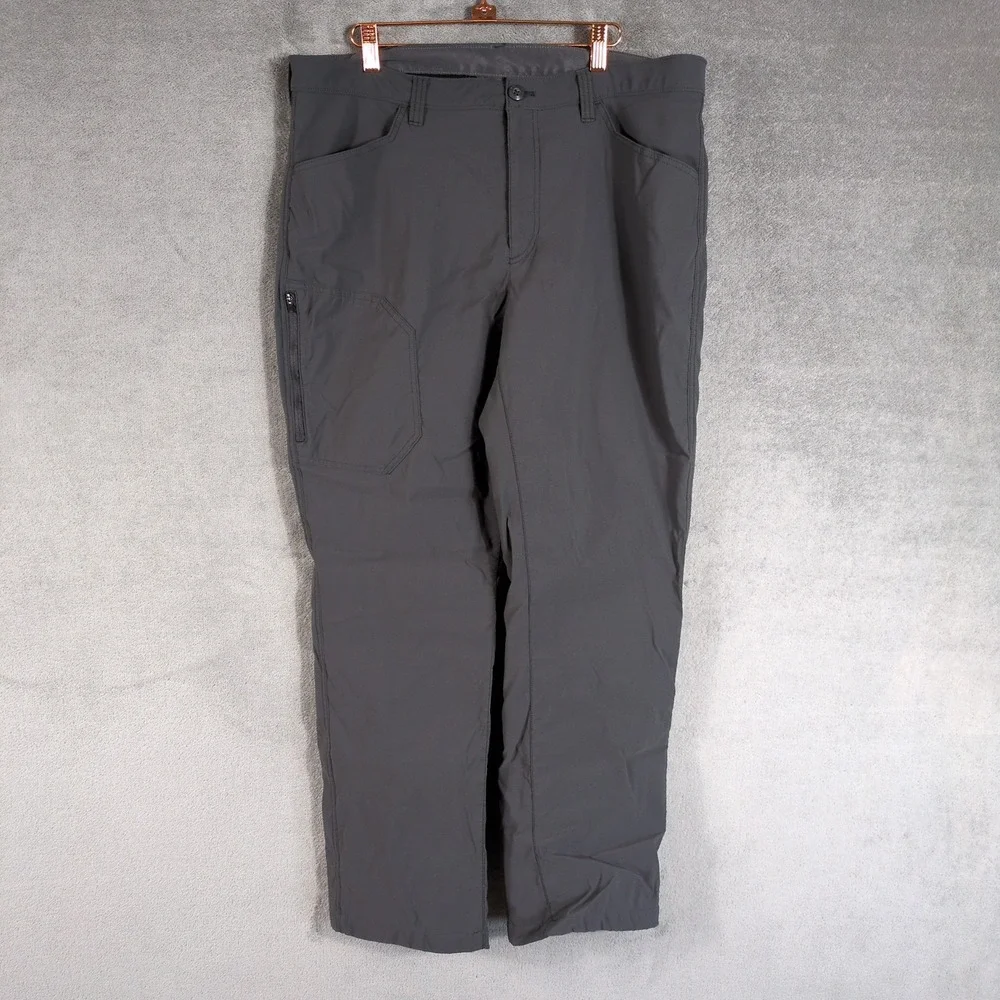 Eddie Bauer Mens Fleece Lined Tech Pants Gray 38x32 Insulated Hiking Outdoor